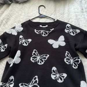 Butterfly print sweater